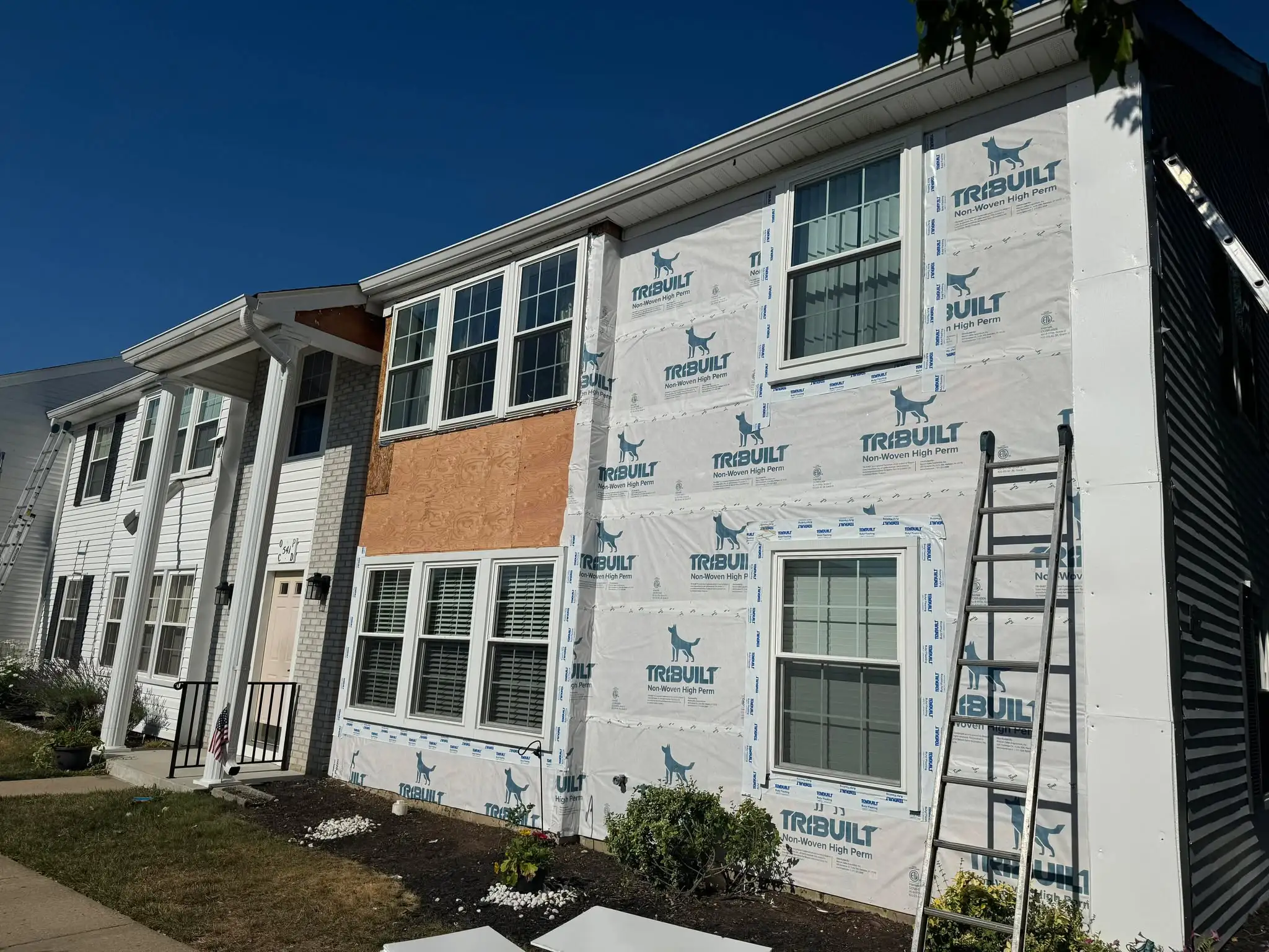 House wrap and siding installation in Central New Jersey