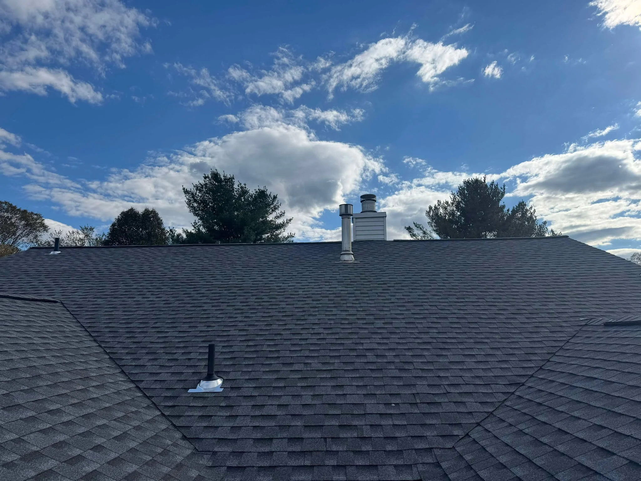 Completed architectural shingle roof in Middlesex County, NJ